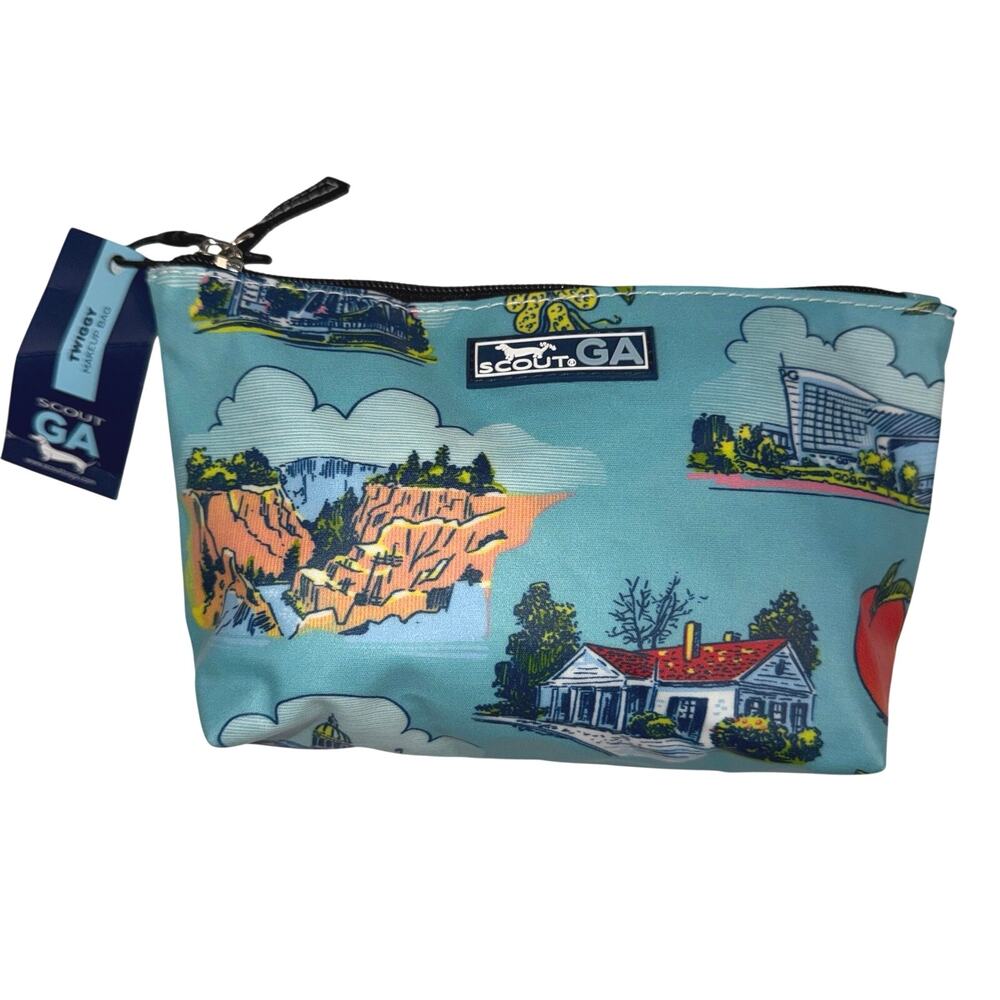 SCOUT Bags Georgia Twiggy Makeup Pouch Travel Case Organizer Landmarks NWT